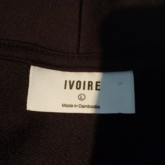 NEW Womens Pretty Black Dainty Pink Floral Open Front Cardigan Sweater L large - Picture 7 of 9